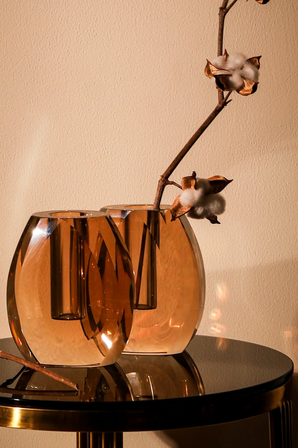 Glassmith's Amber Twist Vase - image 5