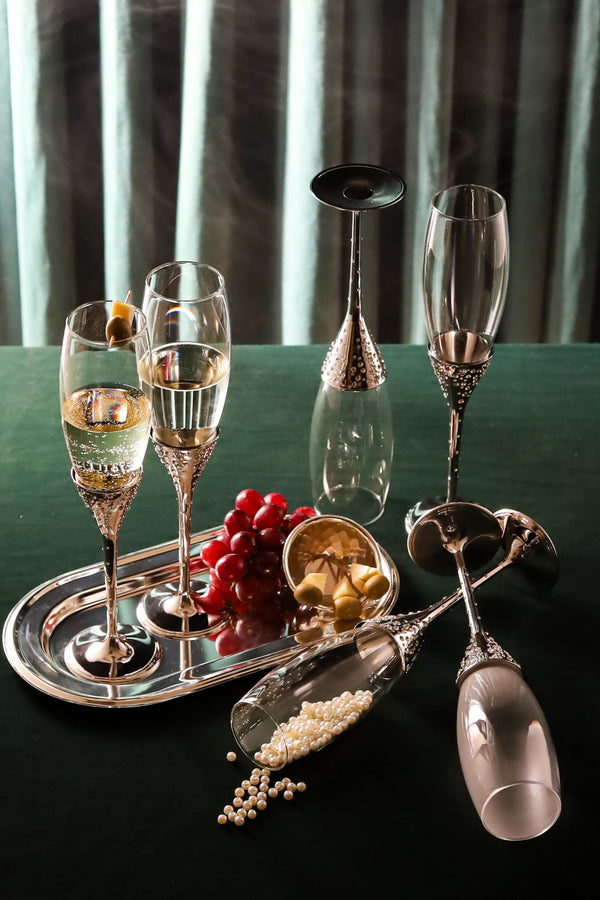 Library Bar Crystal Starburst Champagne Flute Set - image 1,Library Bar Crystal Starburst Champagne Flute Set - image 2,Library Bar Crystal Starburst Champagne Flute Set - image 3,Library Bar Crystal Starburst Champagne Flute Set - image 4,Library Bar Crystal Starburst Champagne Flute Set - image 5