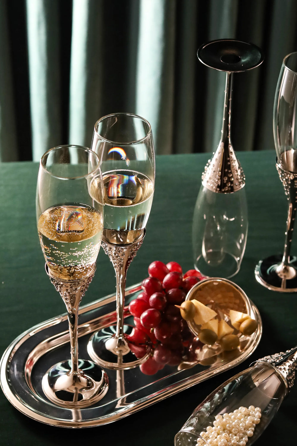 Library Bar Crystal Starburst Champagne Flute Set - image 2
