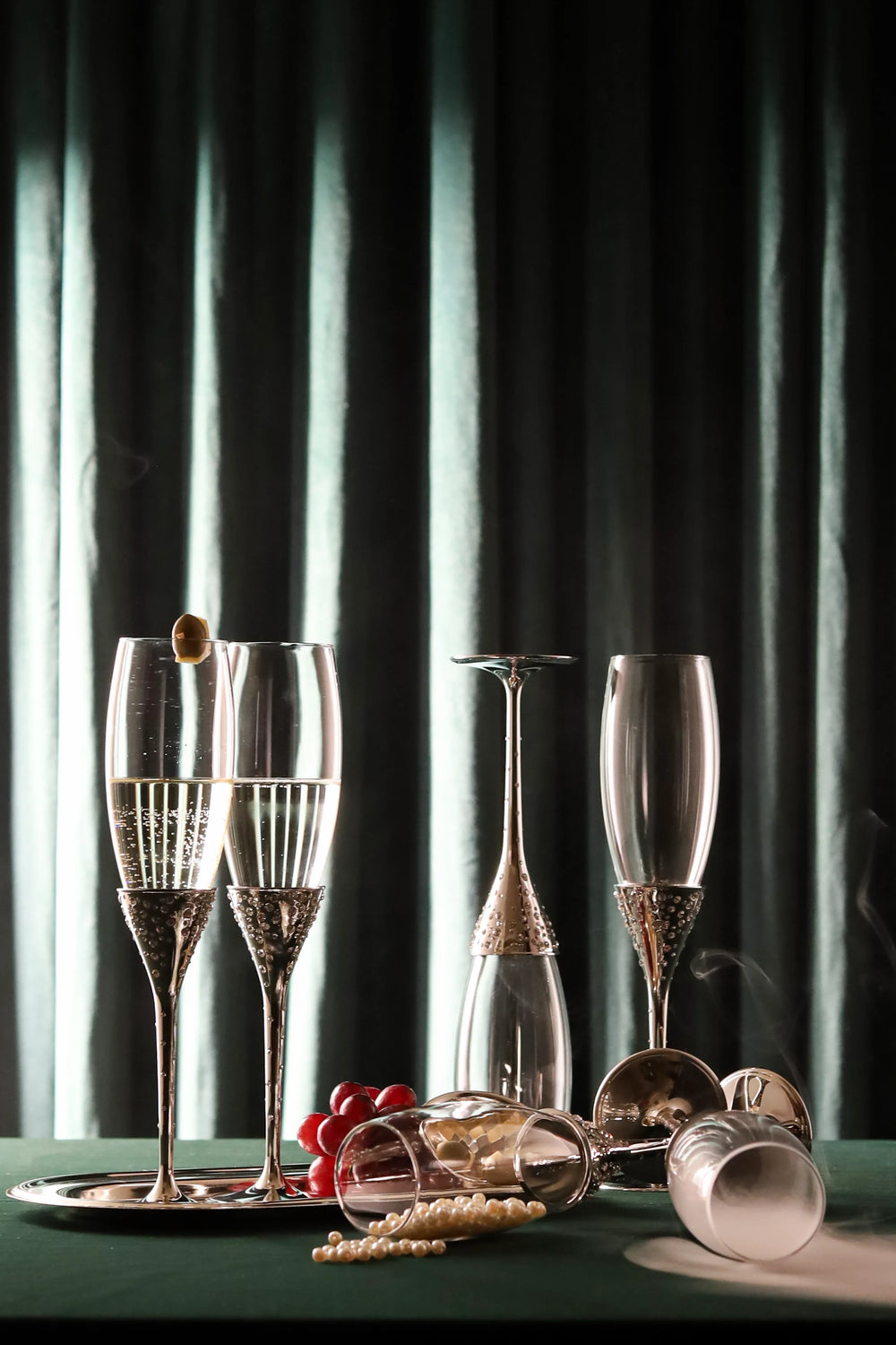 Library Bar Crystal Starburst Champagne Flute Set - image 3