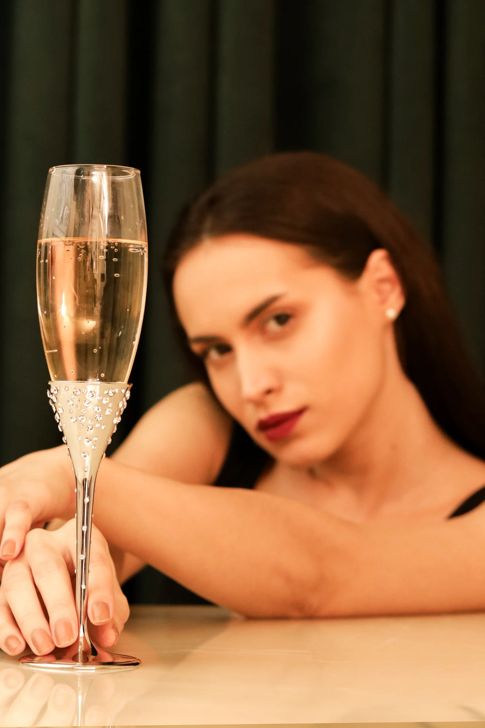 Library Bar Crystal Starburst Champagne Flute Set - image 5