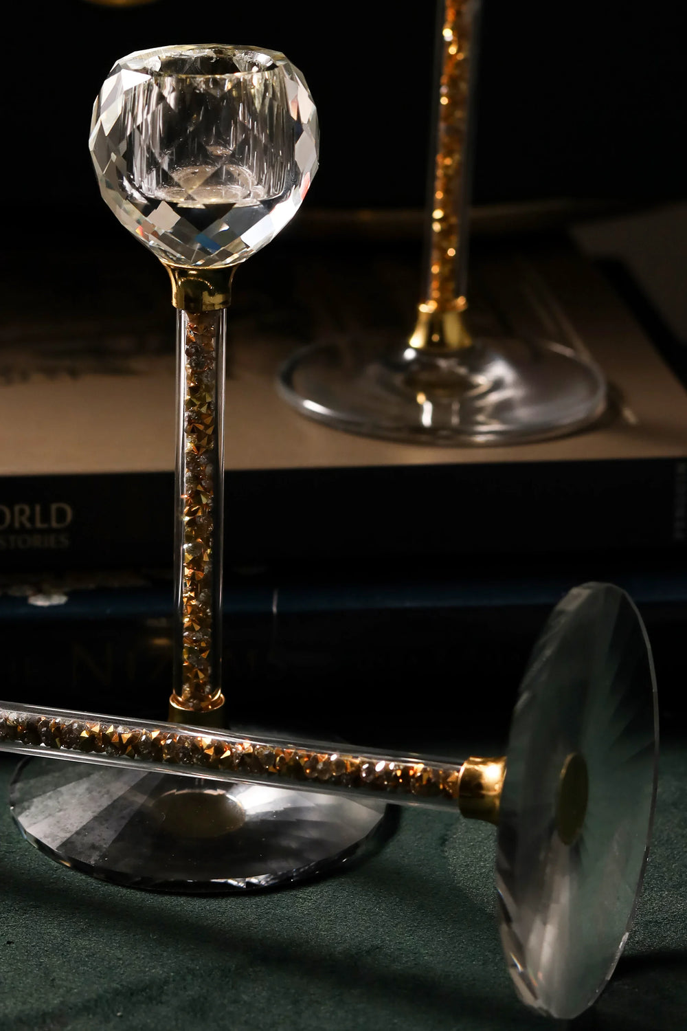Library Bar Swarovski Candle Stands - image 3
