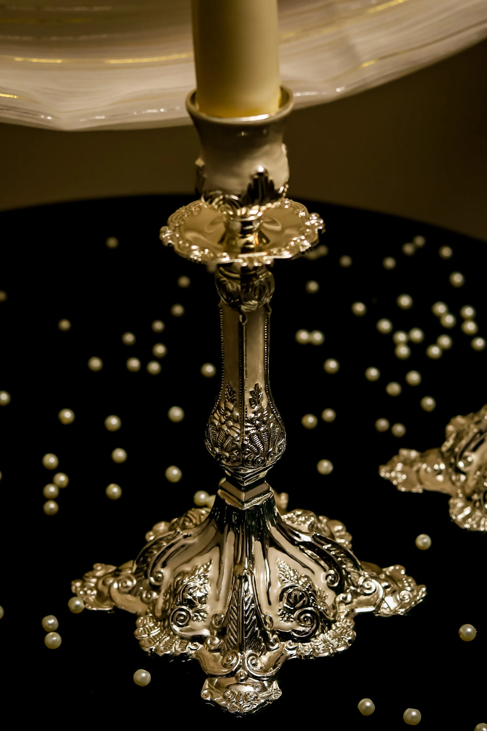 Regal Palace Etched Candle Stands - image 2