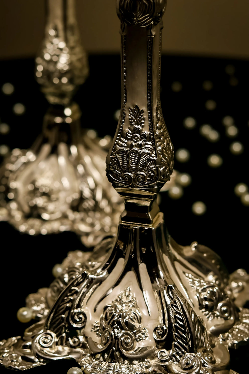 Regal Palace Etched Candle Stands - image 3