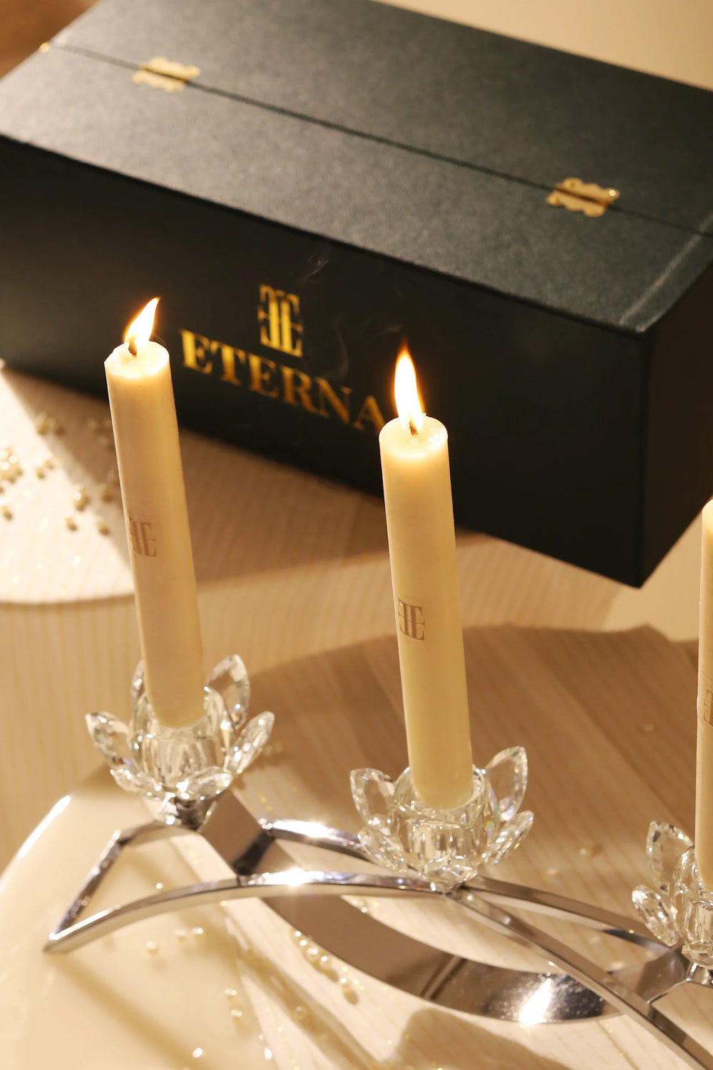Verona Crystal Bloom Three-Light Candelabra - image 2