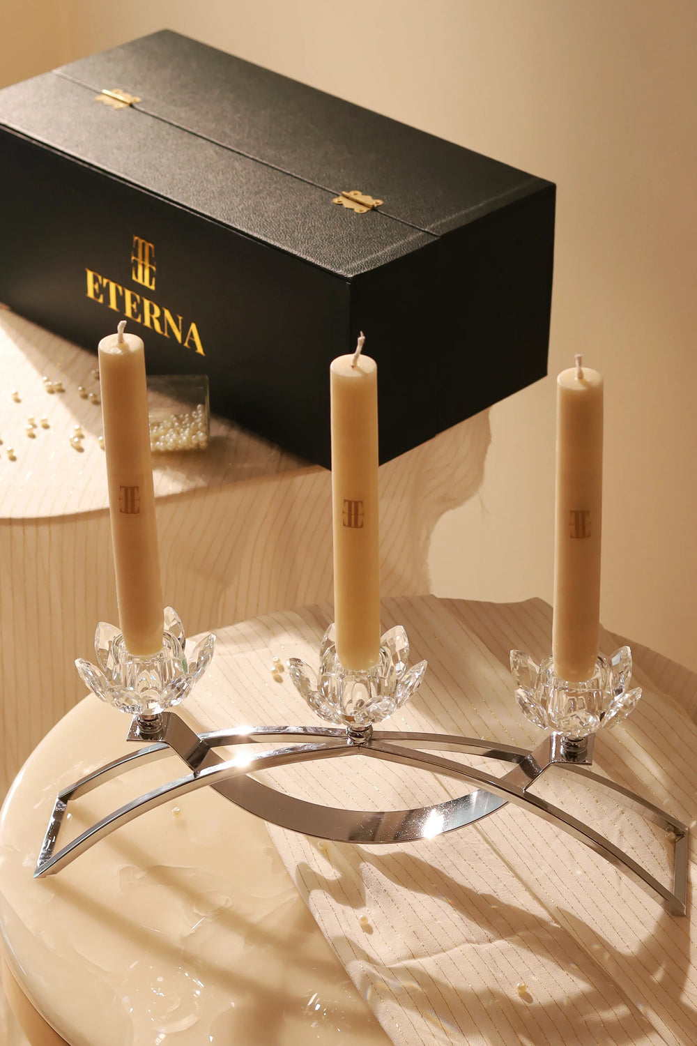 Verona Crystal Bloom Three-Light Candelabra - image 4