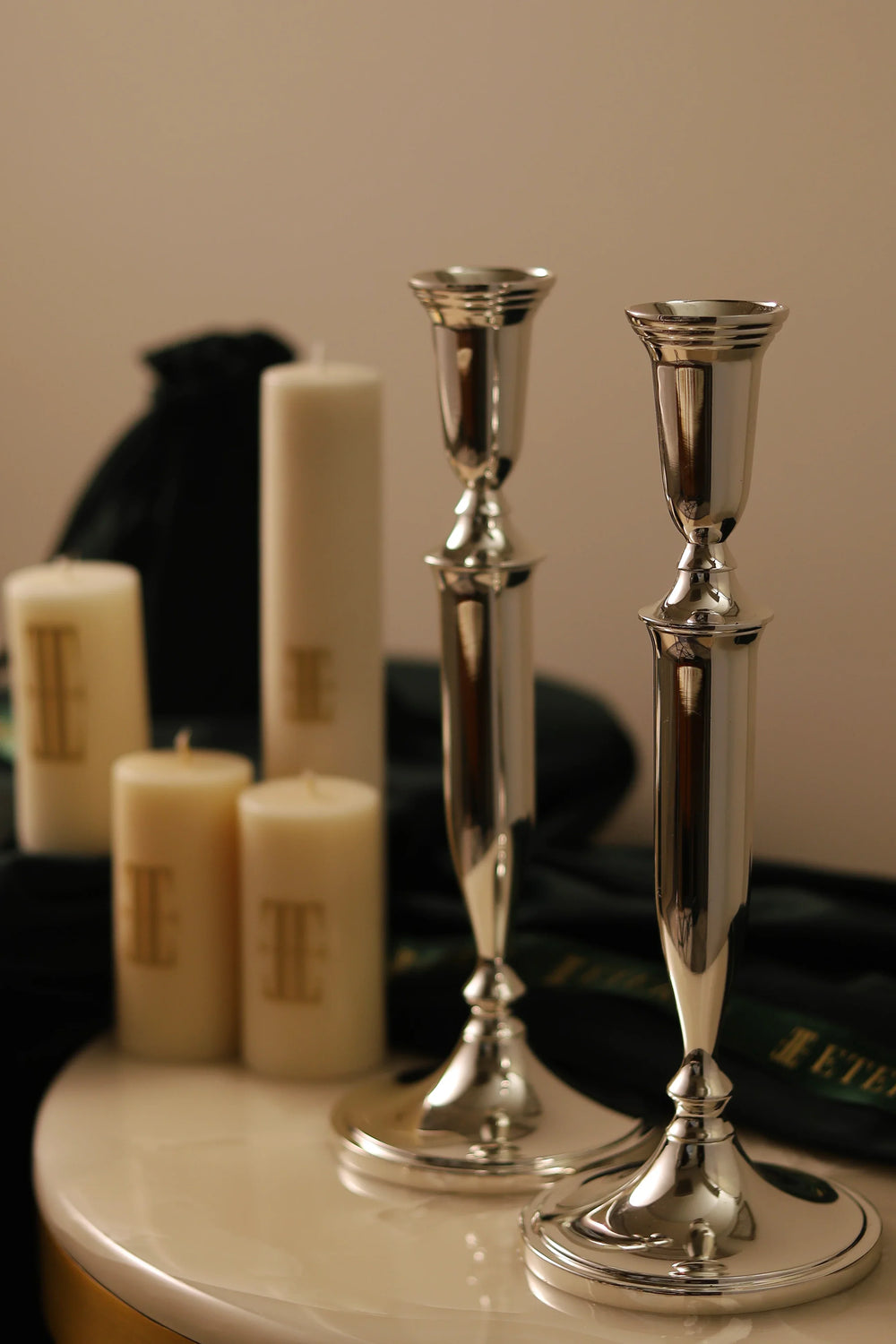 Verona Fluted Column Candle Stands - image 3