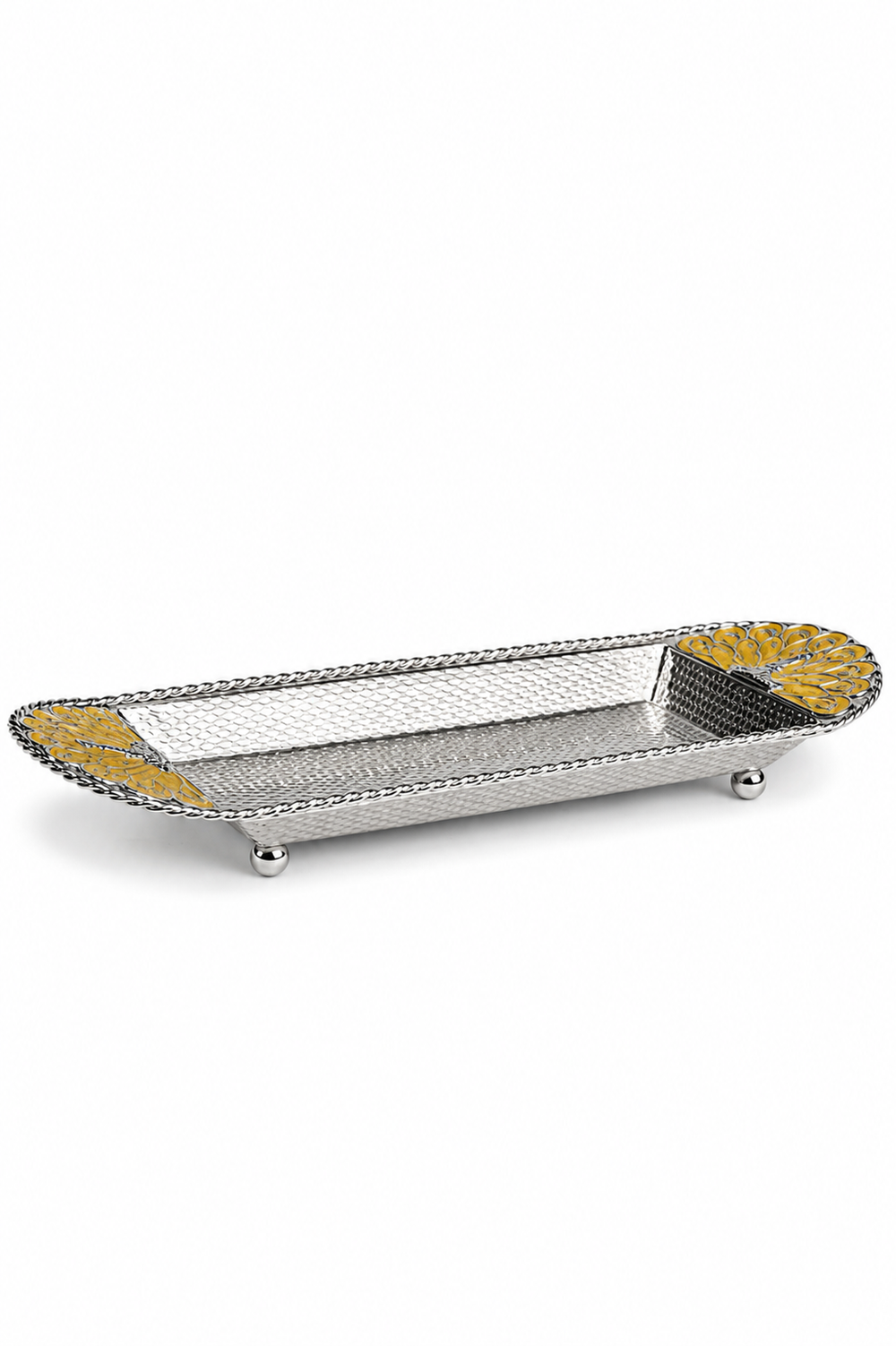 Regal Woven Texture Rope-Trim Tray