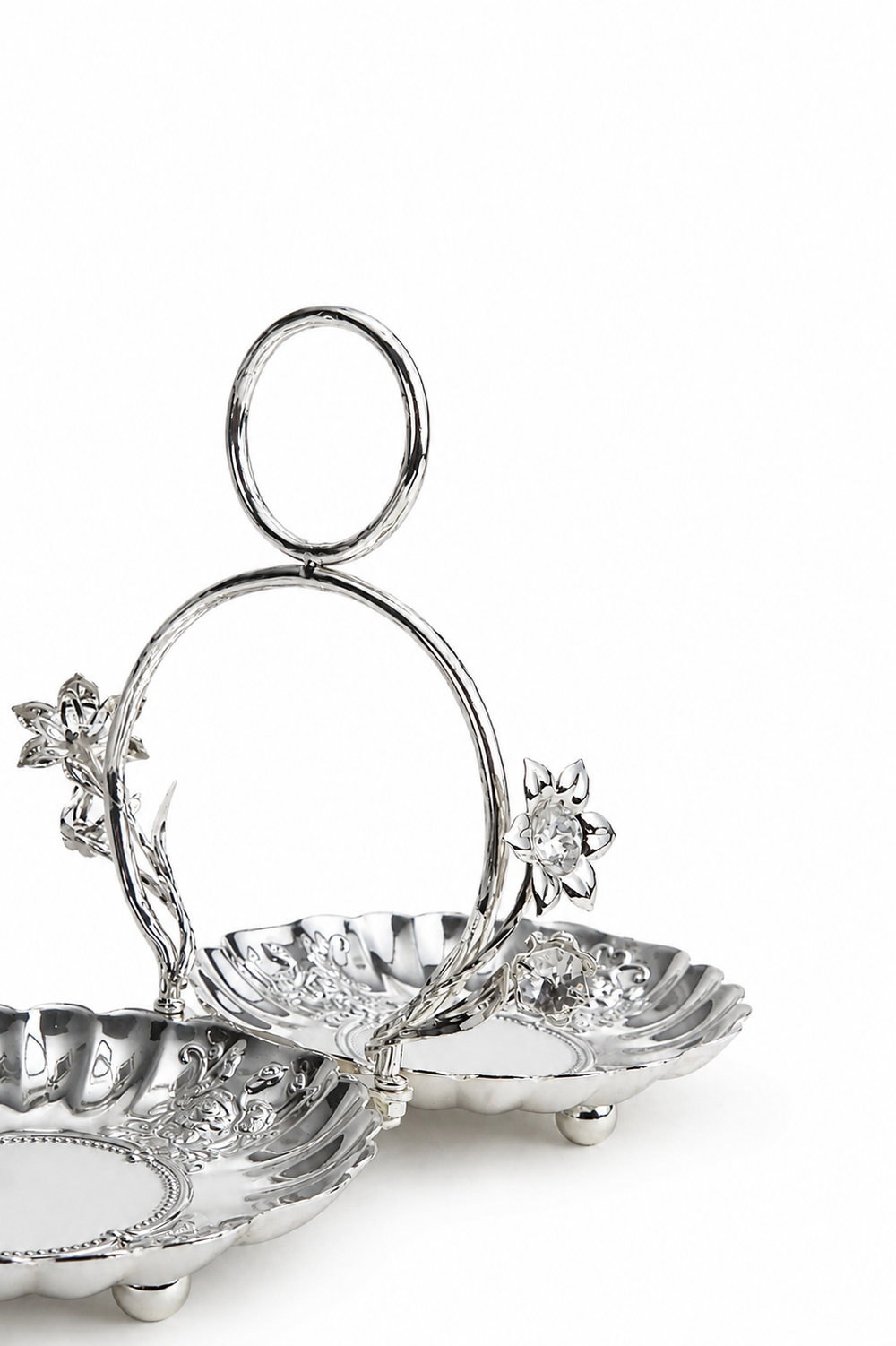 Regal Crystal Bloom Twin Shell Dish