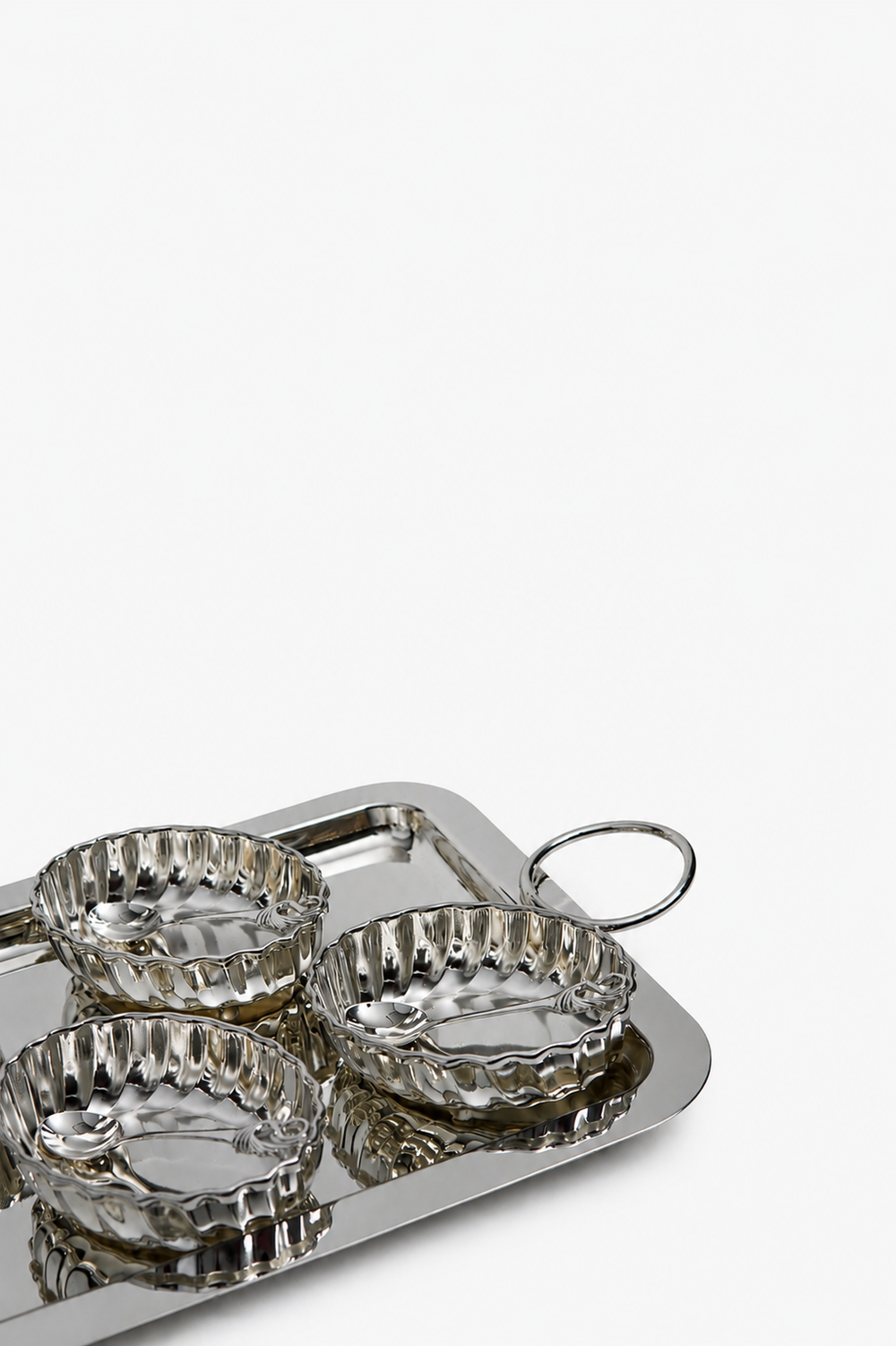 Verona Ring Handle Quattro Bowl Condiment Set
