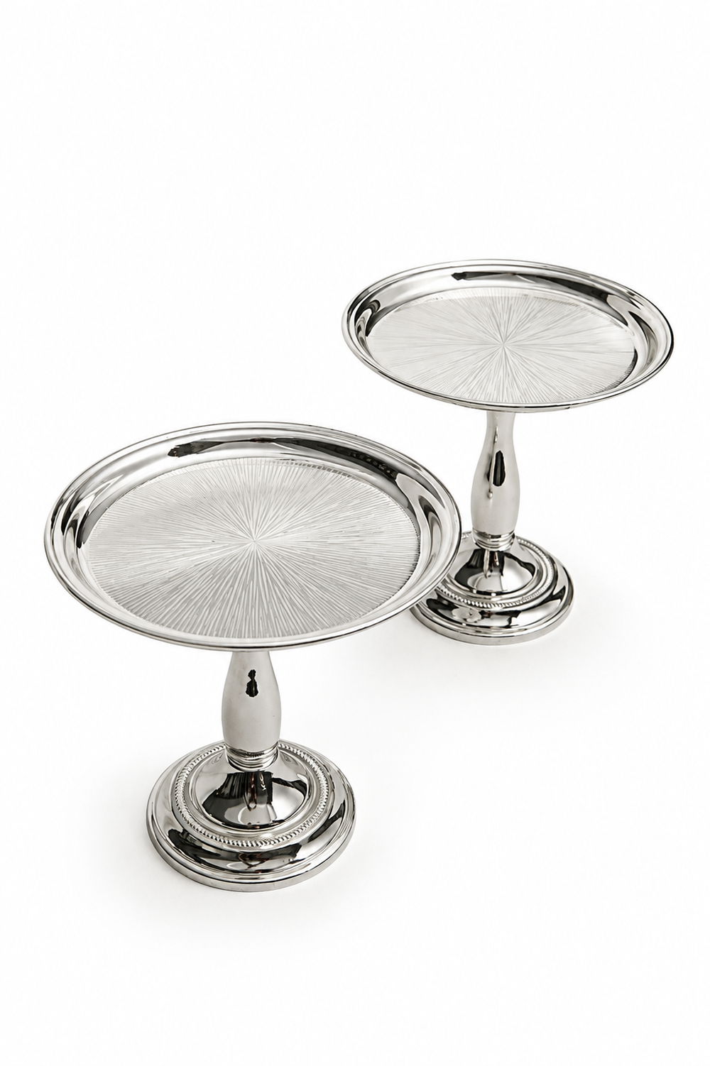 Regal Sunburst Etched Compote, Set of 2