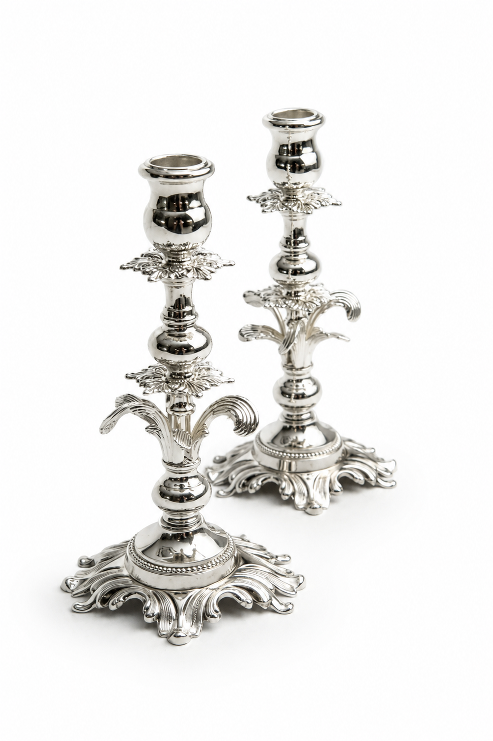 Regal Acanthus Rococo Candle Stands