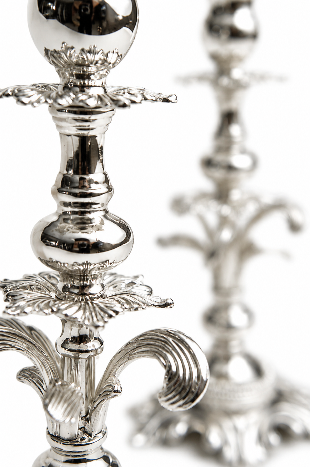 Regal Acanthus Rococo Candle Stands