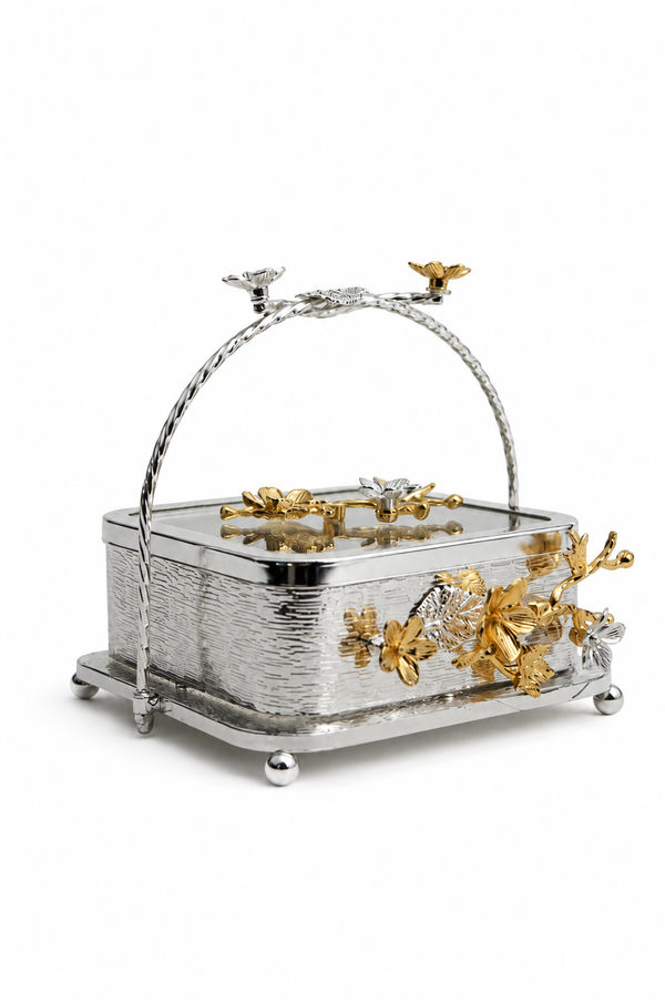 Floral Branch Square Laddoo Box