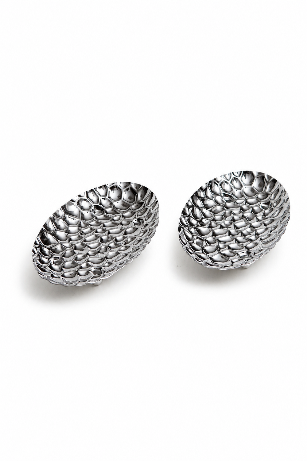 Verona Hobnail Footed Pinch Bowl, Set of 2