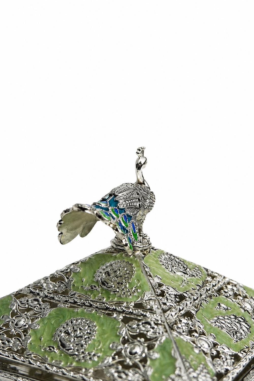 Regal Peacock Carriage Jewel Box