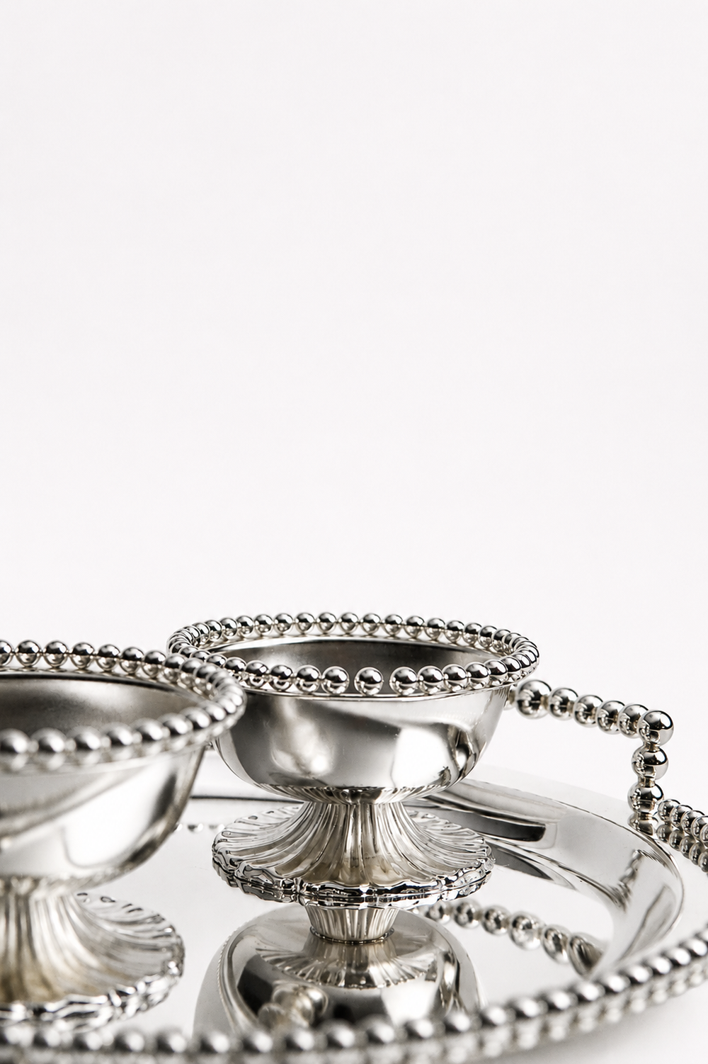 Beaded Snack Bowl Duo with Tray