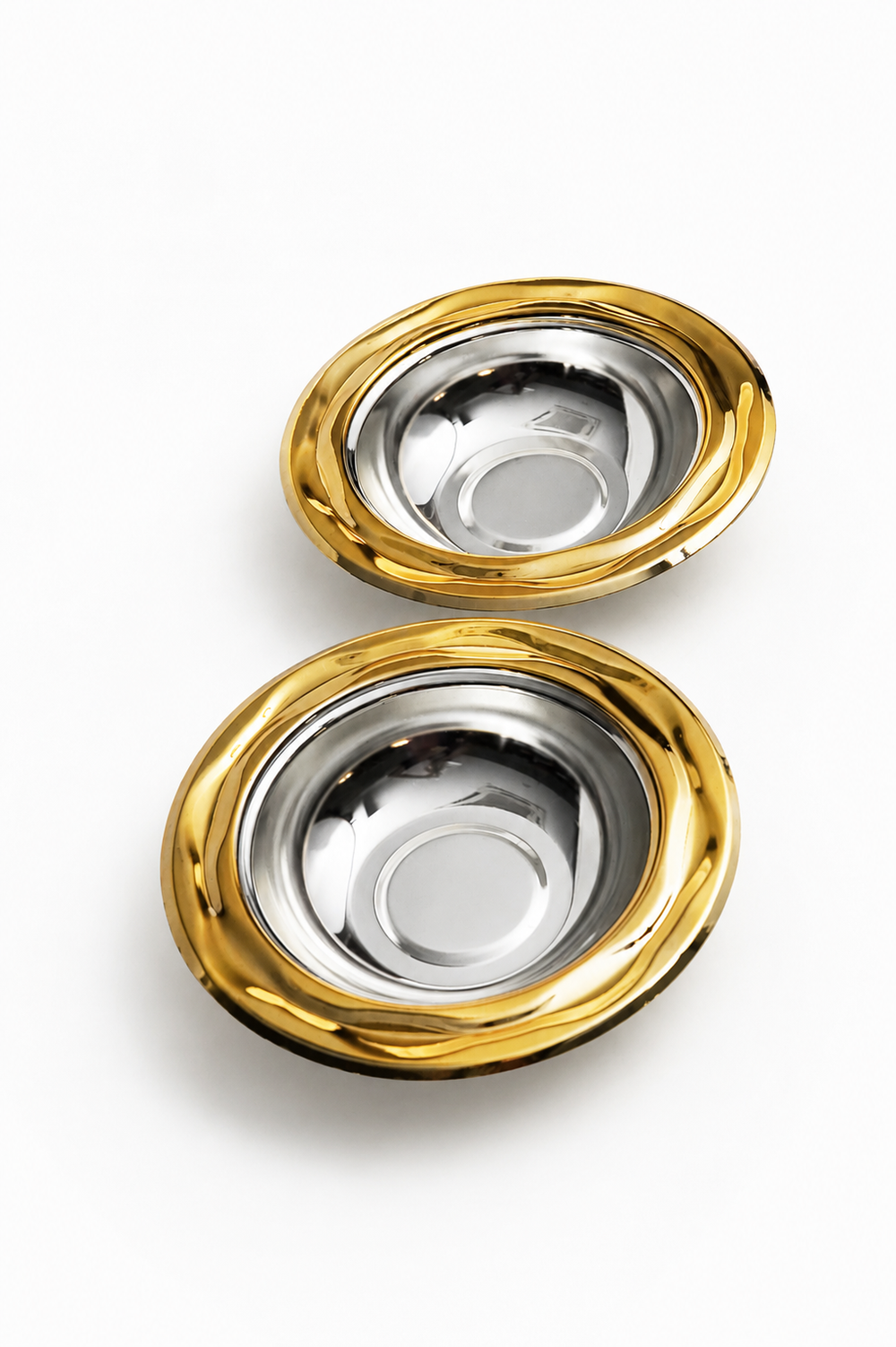 Verona Gilt Rim Twin Bowl Set